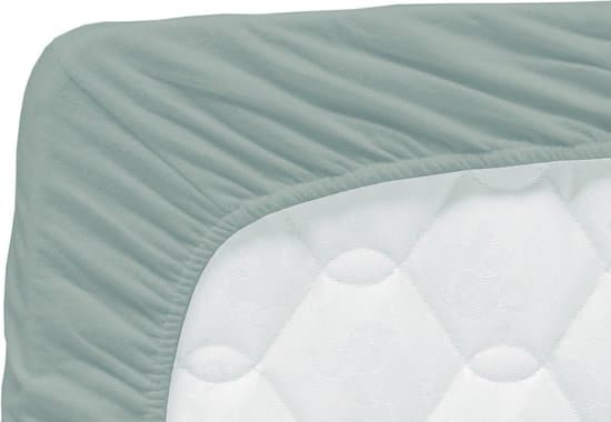 Hoeslaken jersey - stone green - 40x80/90 - Afbeelding 2