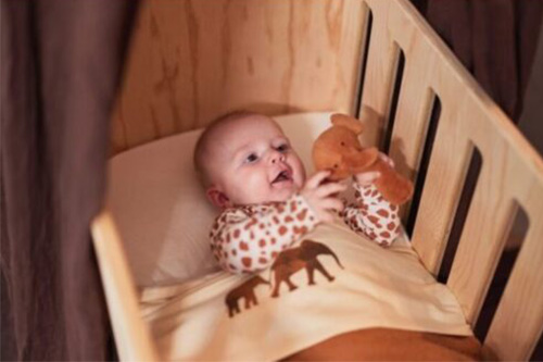Vol Verwachting - Baby met rammelaar spelend in bedje