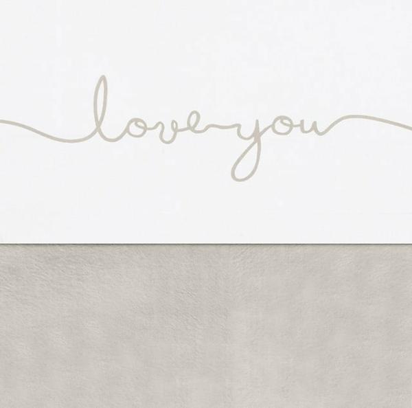 Jollein laken love you - nougat
