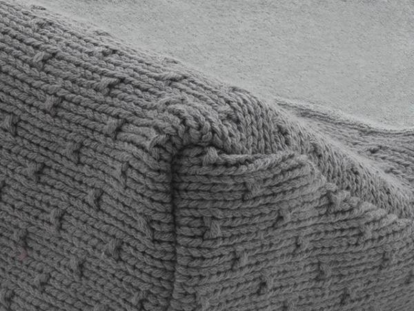 Jollein Waskussenhoes 50x70cm Bliss knit - stormy grey - Afbeelding 2