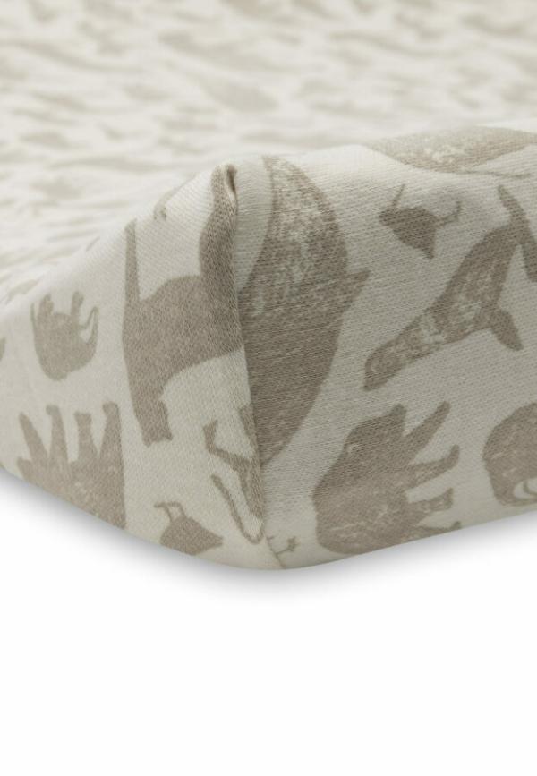 Jollein Aankleedkussenhoes Jersey 50x70cm - Animals - Nougat - Afbeelding 3