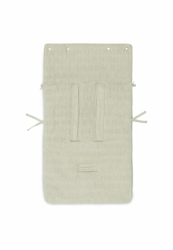 Jollein Voetenzak voor Autostoel Kinderwagen Grain Knit - Olive Green - Afbeelding 3