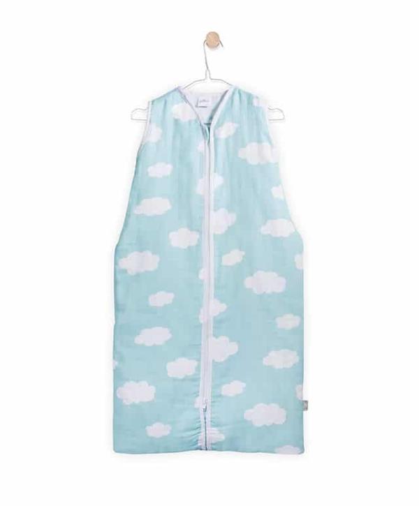 Jollein hydrofiel slaapzak zomer - Clouds jade - mt 70 (0.7 tog) - Afbeelding 2