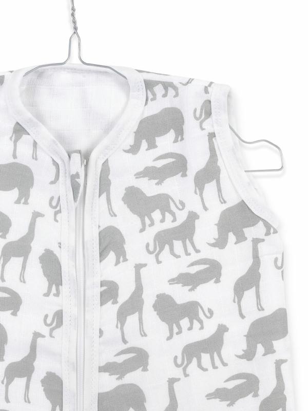 Jollein slaapzak zomer hydrofiel safari - grey - 70 cm (0.7 tog)