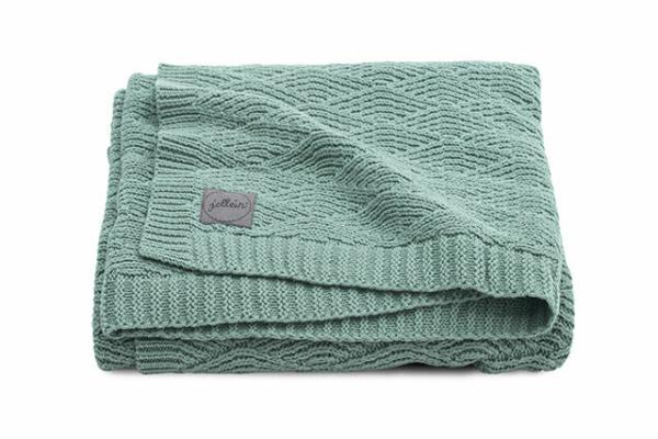 Jollein Deken River knit - ash green