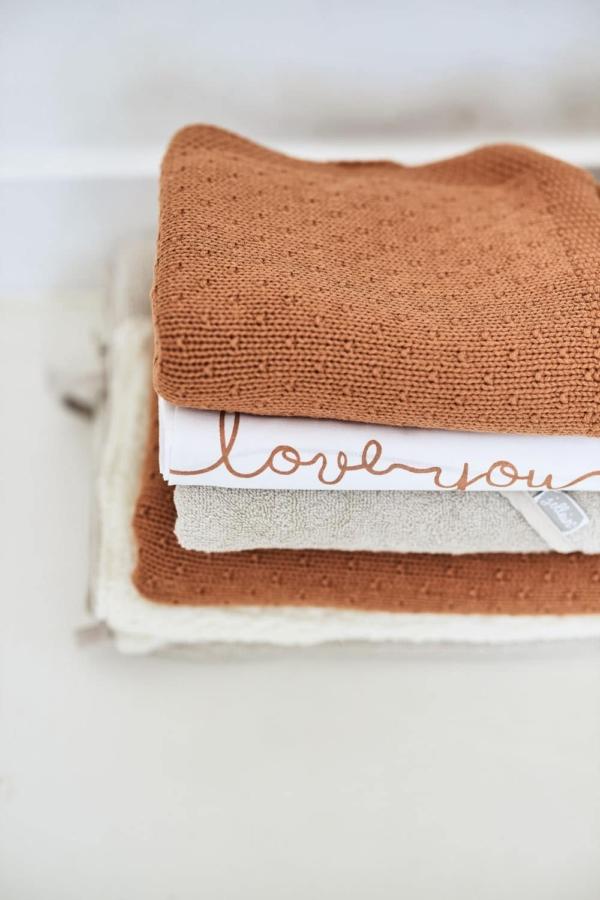 Jollein Deken Bliss knit - caramel - Afbeelding 4