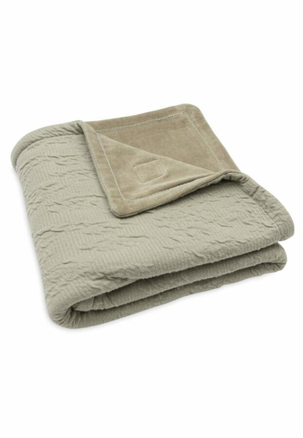 Jollein Deken Soft Waves - Olive Green/Velvet