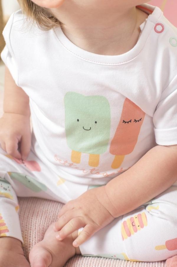 Jollein set: Broekje & T shirt - icecream - Afbeelding 3