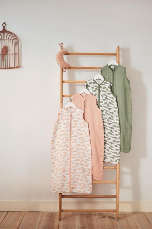 Jollein slaapzak zomer hydrofiel - whales - pale pink - Afbeelding 4