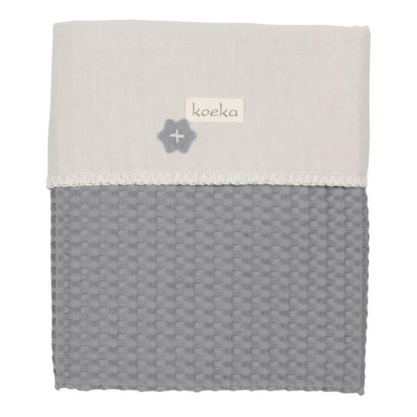 Koeka deken Antwerp wafelflanel - steel grey