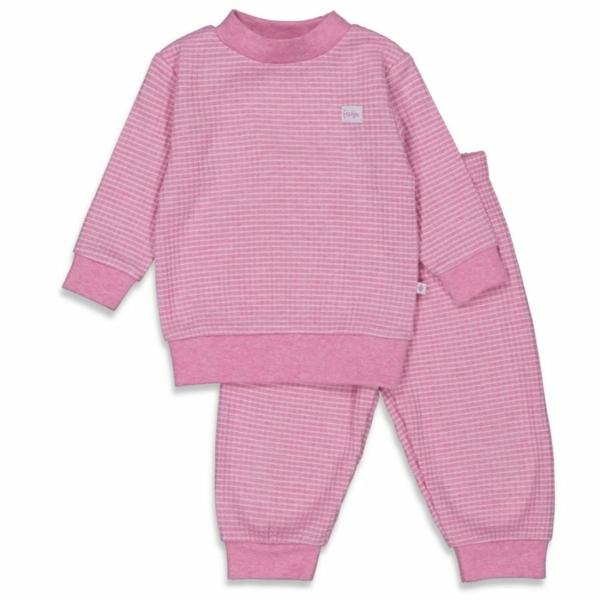 Feetje Pyjama wafel - Roze Melange - 305611