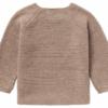 Noppies gebreid vestje Pino met overslaglook - taupe melange - Afbeelding 2