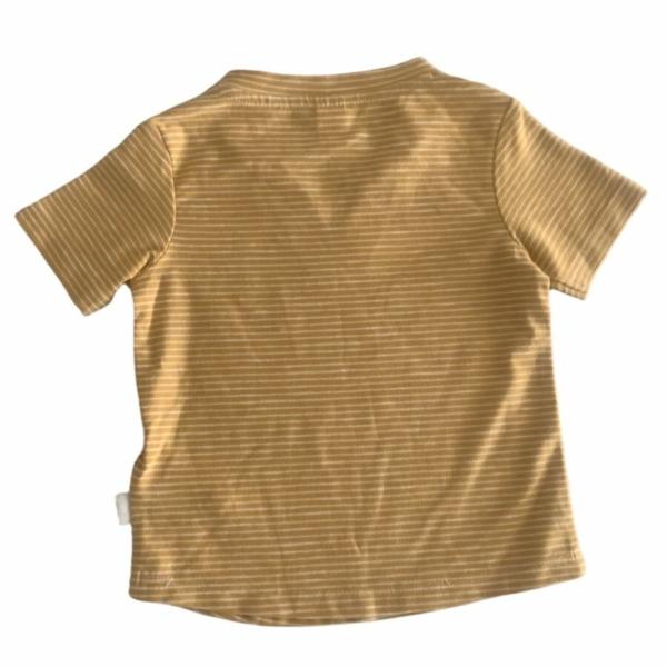 Koeka shirtje korte mouw streep Linescape Vneck- corn yellow oker - 62/68 - Afbeelding 2