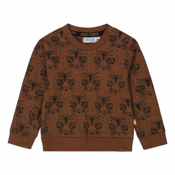 Dirkje jongens sweater camel tijgers S48685-35