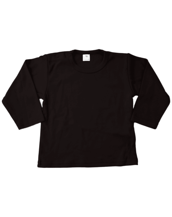 T-shirt lange mouw uni zwart