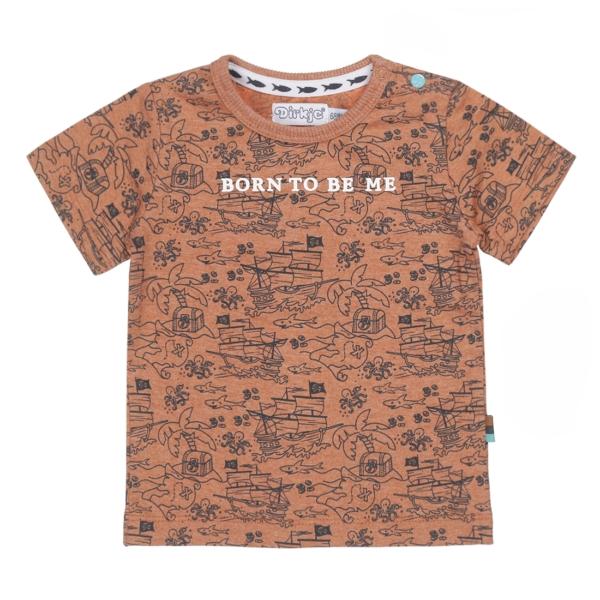 V42576 Dirkje jongens shirt - rusty brown