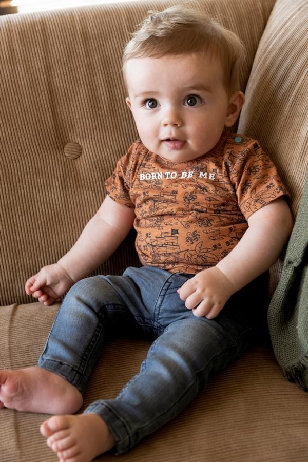 V42576 Dirkje jongens shirt - rusty brown - Afbeelding 3