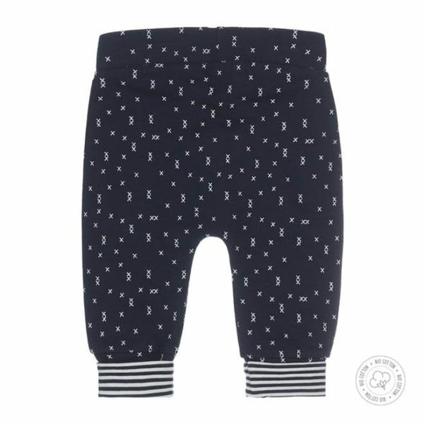 N252 Dirkje jongens babybroekje navy met print - Afbeelding 2