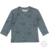 N272 Dirkje jongens babyshirtje dusty green met beer
