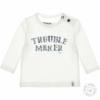 N251 Dirkje jongens babyshirtje 'troublemaker' - ecru