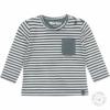 N273 Dirkje jongens babyshirtje ecru met dusty green
