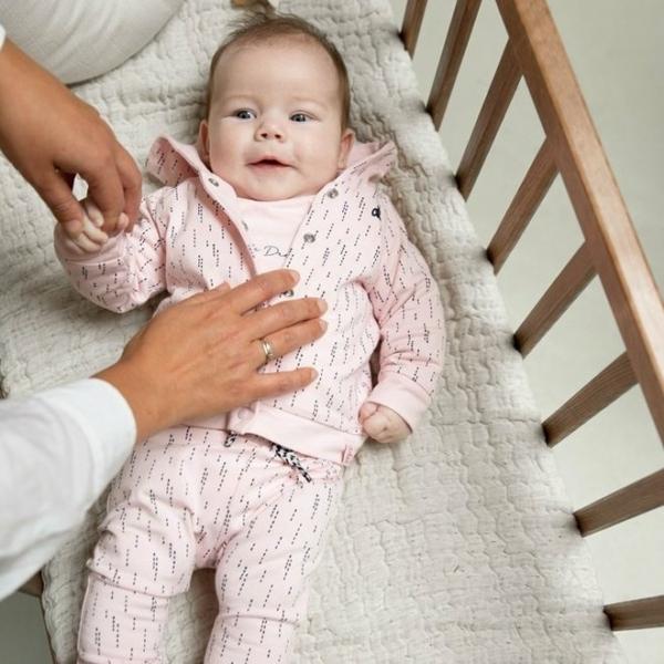 N212 Dirkje meisjes babybroekje roze met print - 44 - Afbeelding 4