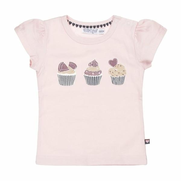 V42275 Dirkje meisjesshirt cupcakes - pink