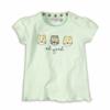 X35C-34321 Dirkje meisjes T-shirt mintgroen met pantergezichtjes
