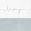 Jollein laken love you - stone green