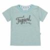 F42581 Dirkje jongens T-shirt korte mouw zeegroen gestreept