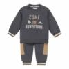 Dirkje jongens baby set sweater en broek donkerblauw camel U44714-31