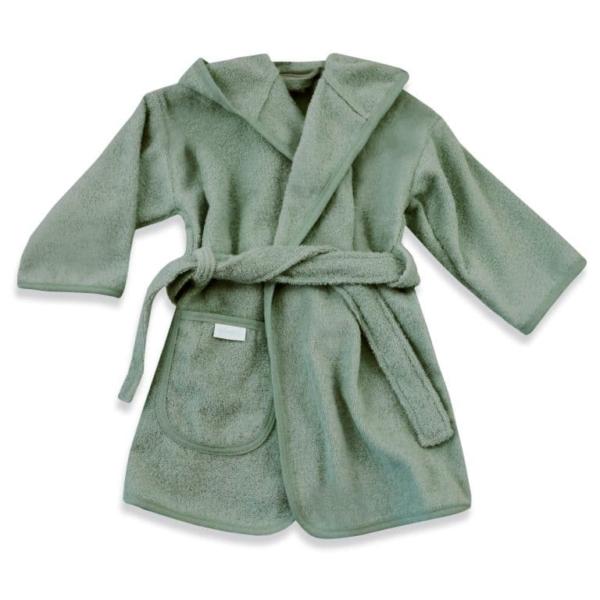 Funnies badjas badstof uni line - stone green