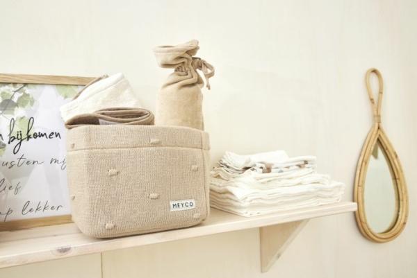 Meyco commodemandje mini knots - sand - Afbeelding 4