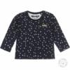 N233 Dirkje meisjes babyshirt navy met hartjes - 80