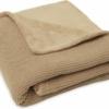 Jollein Deken Basic Knit gevoerd met coral fleece - biscuit