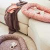 Jollein Deken spring knit coral fleece - chestnut - Afbeelding 5