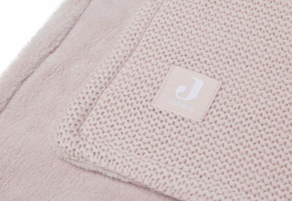 Jollein Deken Basic Knit gevoerd met coral fleece - Pale Pink - Afbeelding 7