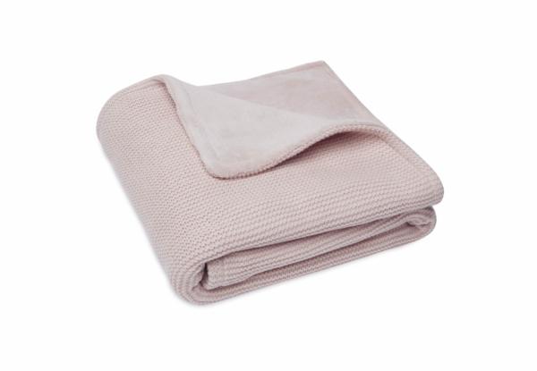 Jollein Deken Basic Knit gevoerd met coral fleece - Pale Pink - Afbeelding 8