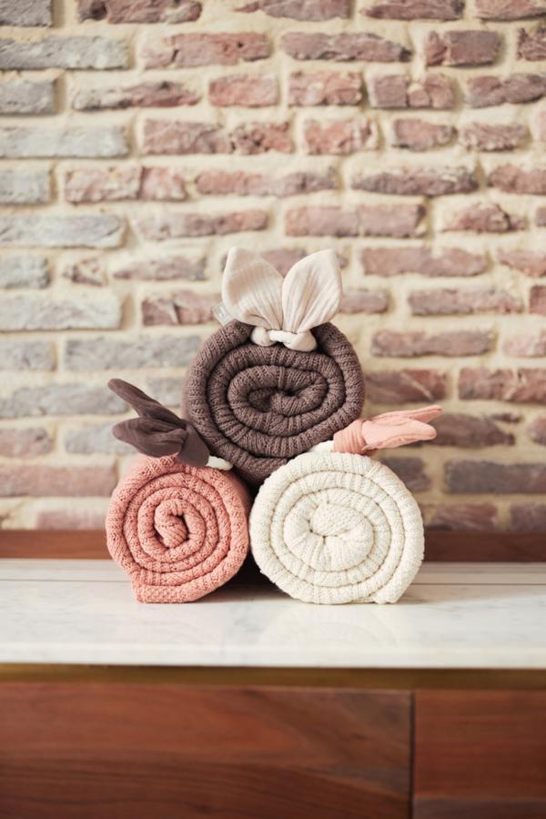 Jollein Deken spring knit - ivory - Afbeelding 5