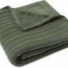 Jollein Deken Pure knit gevoerd met velvet - leaf green (Gots/100% organisch katoen) - Afbeelding 2