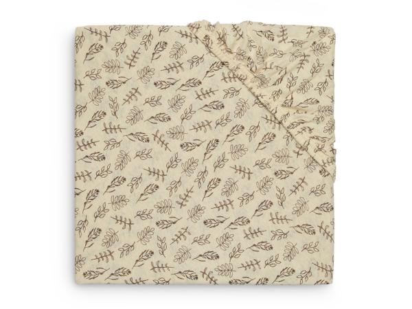 Jollein hoeslaken jersey - meadow - chestnut