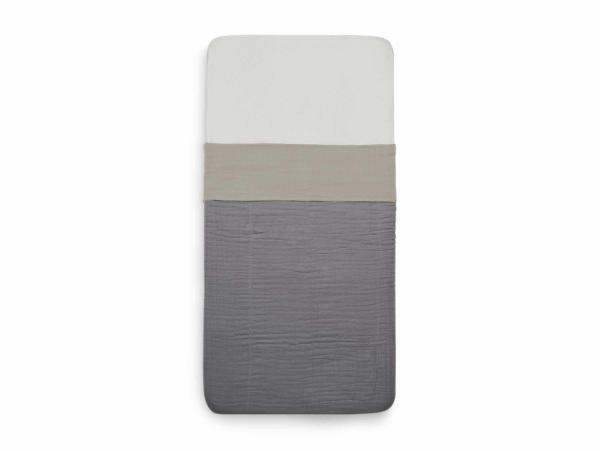 Jollein laken cotton wrinkled - nougat - Afbeelding 2