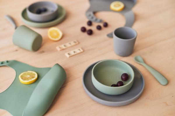 Jollein kinderserviesset dinerset siliconen (4-delig) - caramel - Afbeelding 3