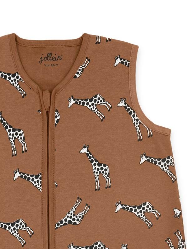 Jollein slaapzak zomer mouwloos giraffe - caramel (0.5 tog) - Afbeelding 3