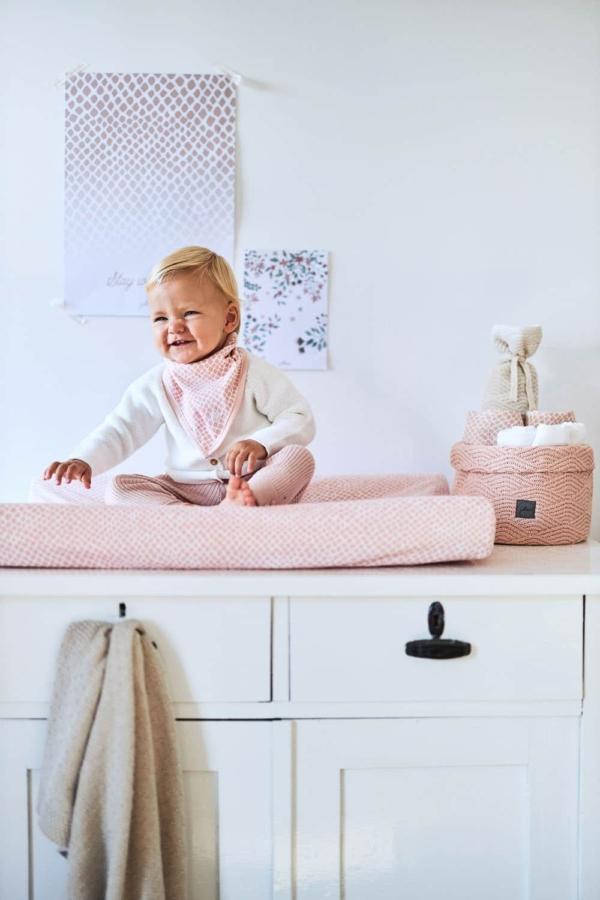 Jollein Slab bandana (2pack) snake - pale pink - Afbeelding 3