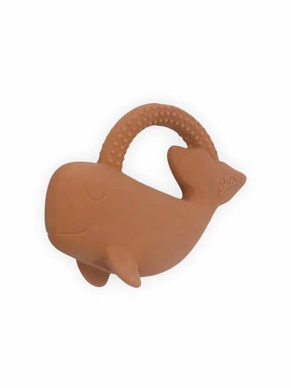Jollein Bijtring Whale - Caramel - 100% natuurlijk rubber