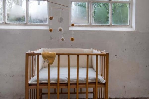 Koeka boxkleed Runa leaf/warm white 80x100 - Afbeelding 4