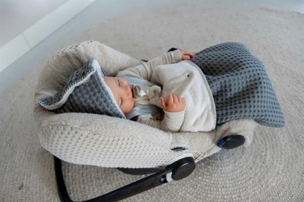 Koeka voetenzak wafel/teddy oslo 0+ 3-punts - steel grey - Afbeelding 3