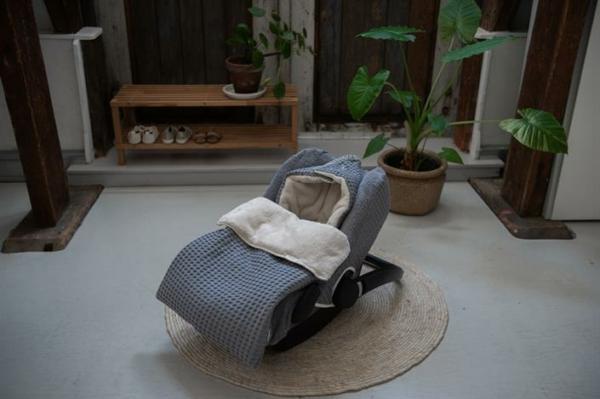 Koeka voetenzak wafel/teddy oslo 0+ 3-punts - steel grey - Afbeelding 5