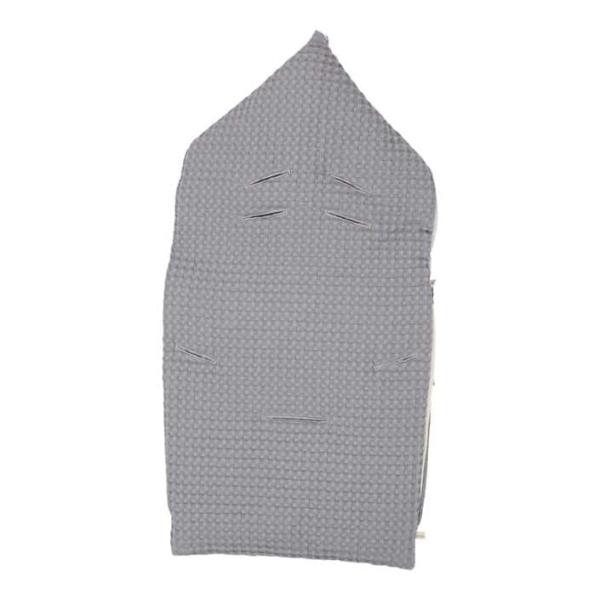 Koeka voetenzak wafel/teddy oslo 0+ 3-punts - steel grey - Afbeelding 2